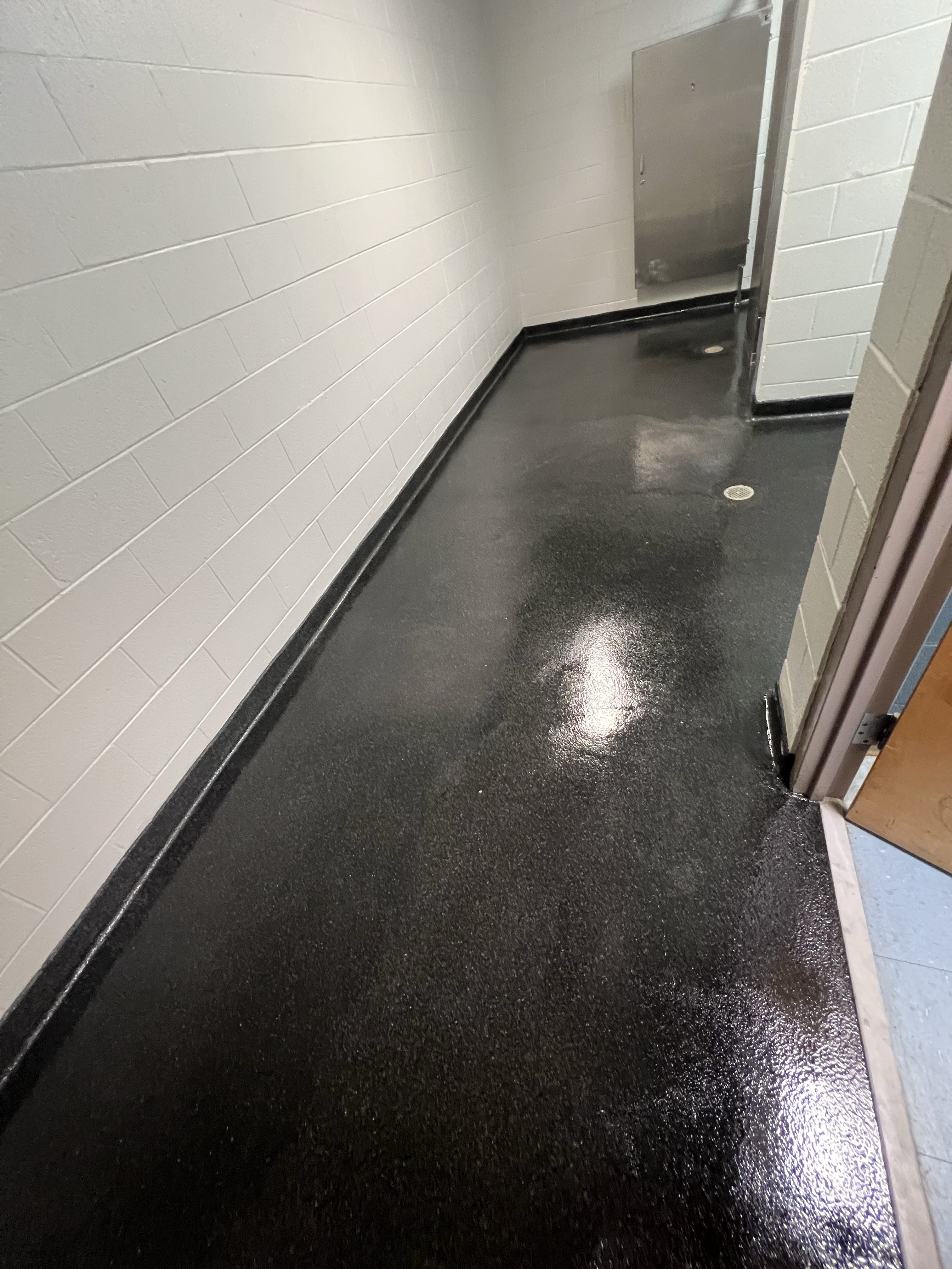 School Bathroom Epoxy Flooring - North Florida interior finishing project
